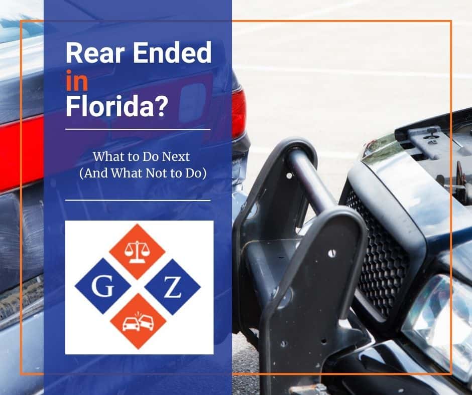 Rear-ended Florida accident legal advice - Glassman & Zissimopulos Law Firm.