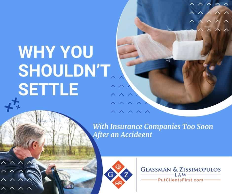 Injured person receiving medical treatment after an accident at Glassman & Zissimopulos Law Firm.