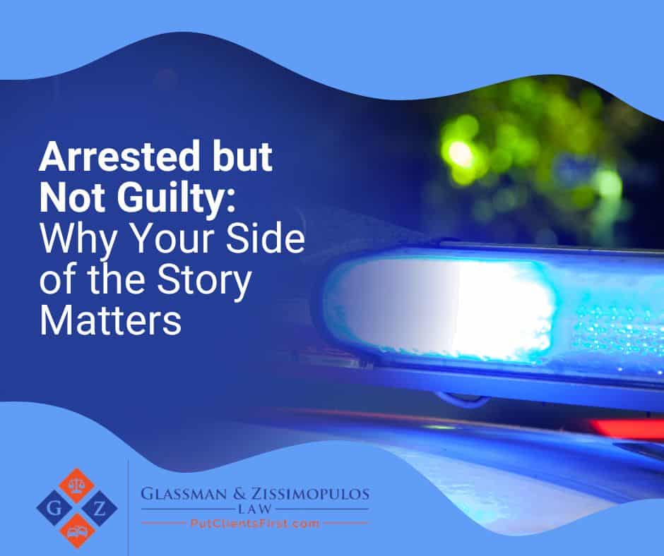 Arrested DUI suspect with police car lights flashing, legal representation for criminal defense, DWI charges, and DUI law firm.